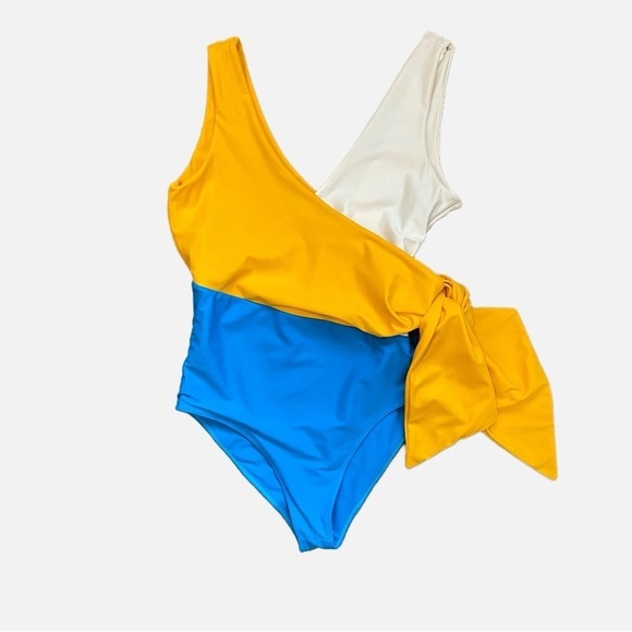 Paper London Copacabana One Piece Colorblock Swimsuit Medium - Picture 8 of 10